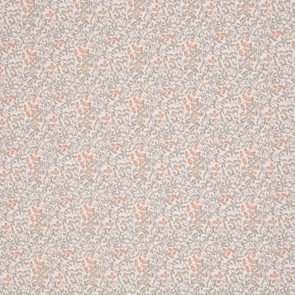 Baumwolle Webware Stoff - Tumba, Ornamente, Yoga, Floral - orange (Meterware ab 0.50m)