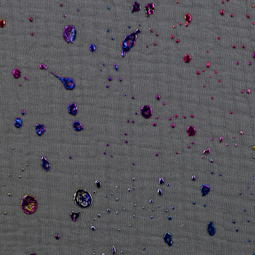 Musselin Stoff - Rainbow Kleckse (Meterware ab 0.50m)