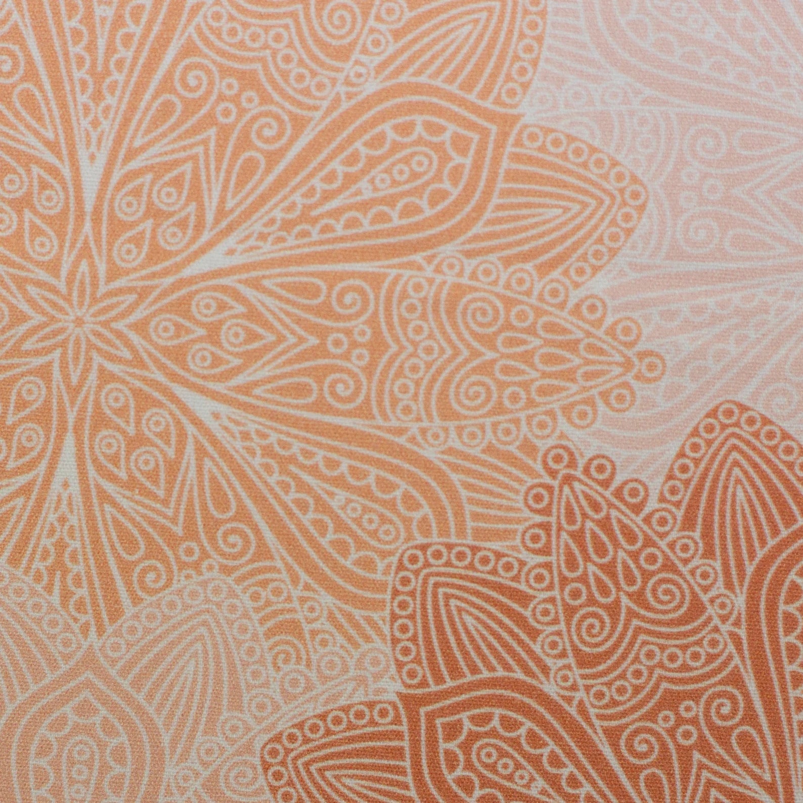 Baumwolle Webware Stoff - Tumba, Ornamente, Yoga, Mandala - Orange (Meterware ab 0.50m)