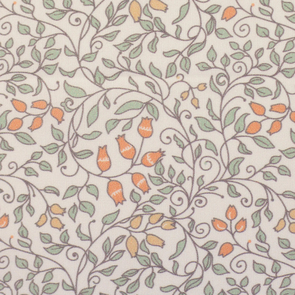 Baumwolle Webware Stoff - Tumba, Ornamente, Yoga, Floral - orange (Meterware ab 0.50m)