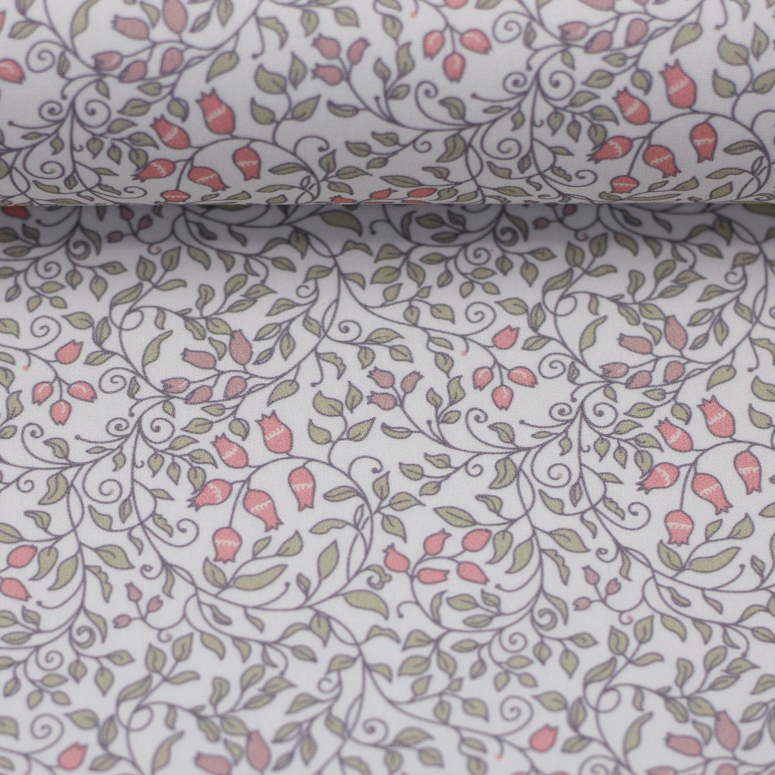 Baumwolle Webware Stoff - Tumba, Ornamente, Yoga, Floral - rosa (Meterware ab 0.50m)