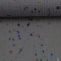 Musselin Stoff - Rainbow Kleckse (Meterware ab 0.50m)