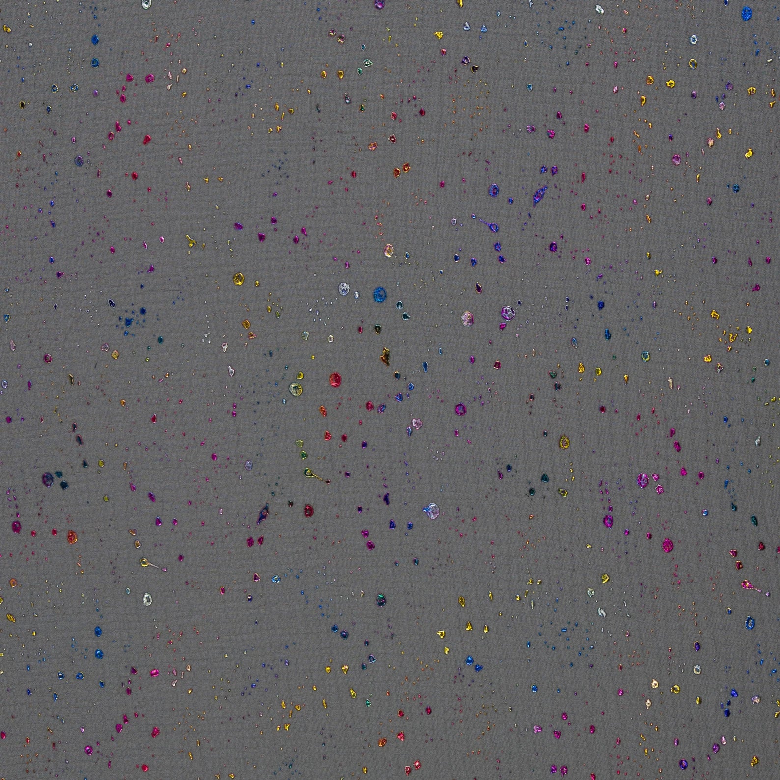 Musselin Stoff - Rainbow Kleckse (Meterware ab 0.50m)