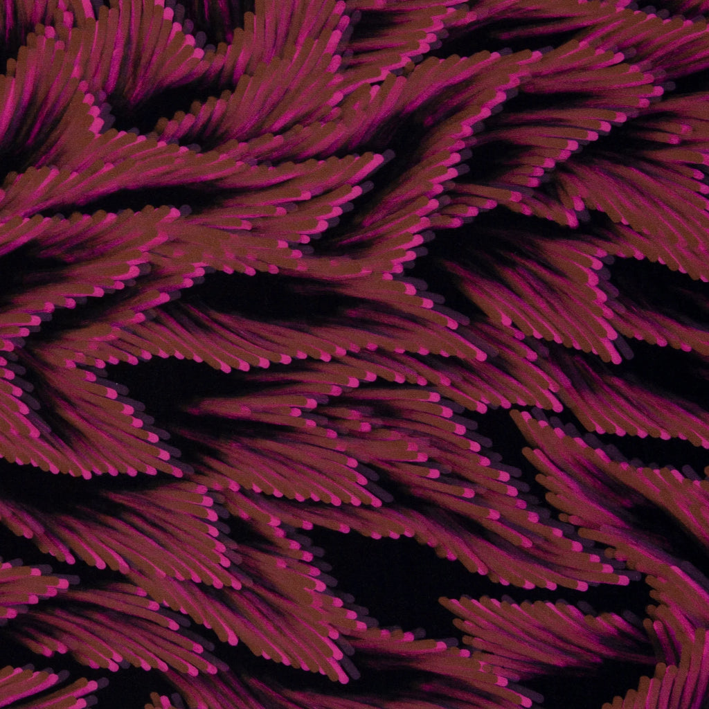 Viskose Stoff - Fall Leaves - Pink (Meterware ab 0.50m)