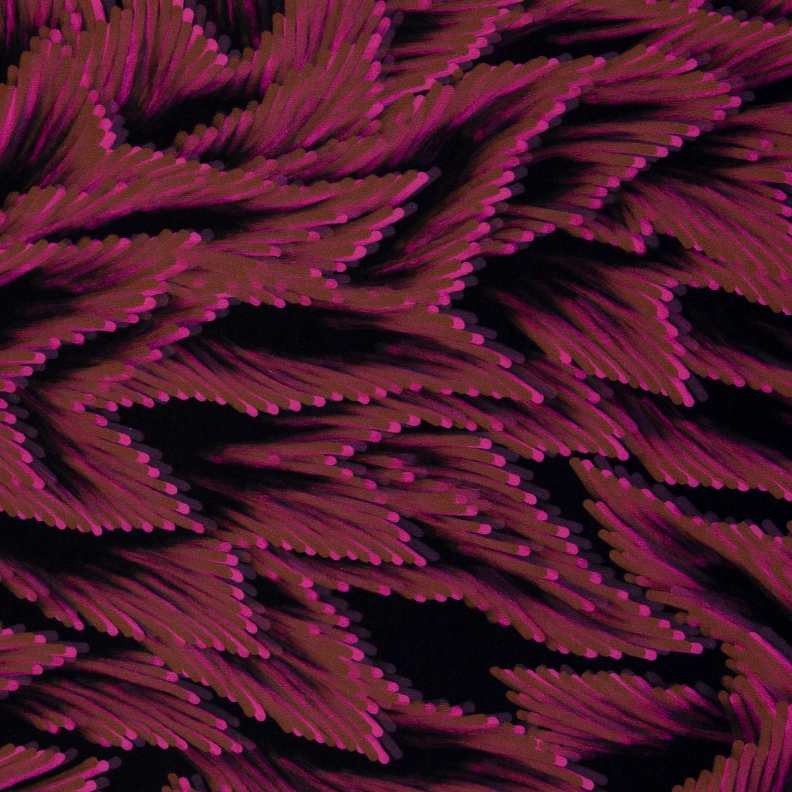 Viskose Stoff - Fall Leaves - Pink (Meterware ab 0.50m)