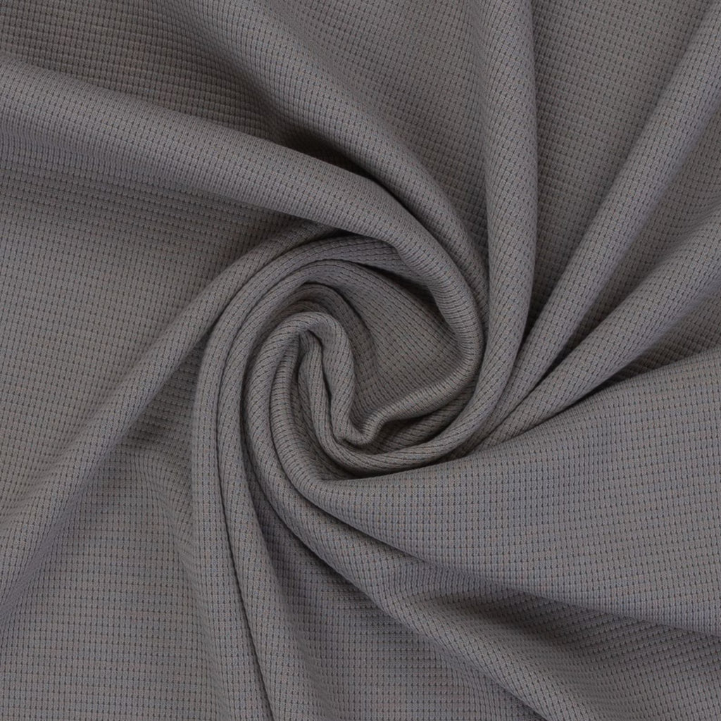 Waffeljersey Stoff - Grau (Meterware ab 0.50m)