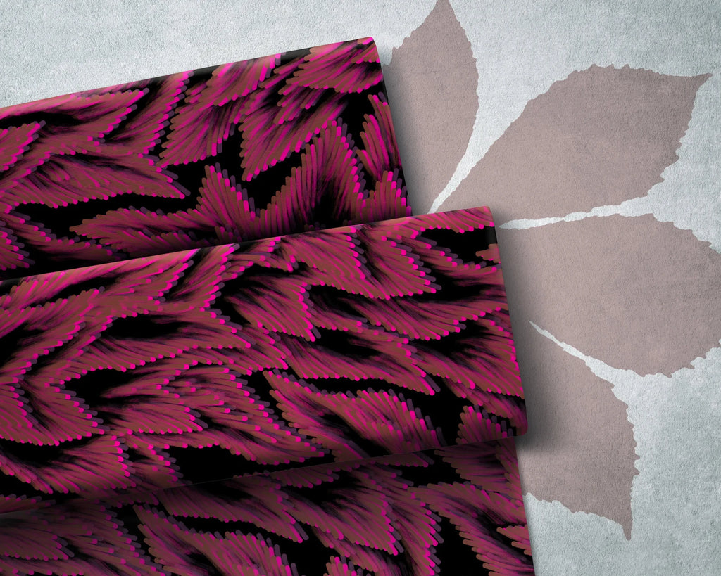 Viskose Stoff - Fall Leaves - Pink (Meterware ab 0.50m)