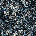 Modal Jersey Stoff - Abstrakt - Tupfen/Blätter - blau/weiß (Meterware ab 0.50m)