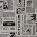 Canvas - Dekostoff - Newspaper - Zeitung (Meterware ab 0.50m)