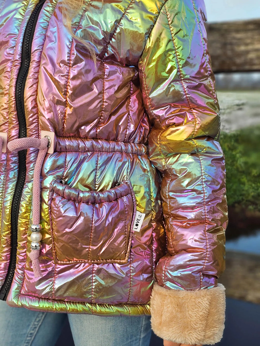 Steppstoff - Stepper - Jackenstoff - Rainbow - Emine (Meterware ab 0.50m)
