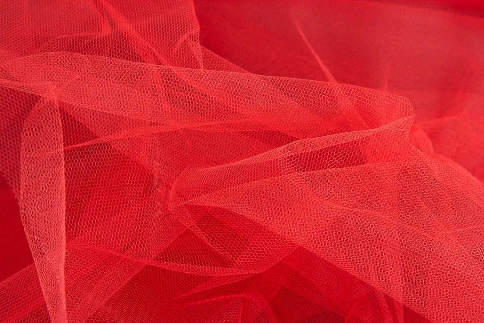 Tüll - Rot (Meterware ab 0.50m)