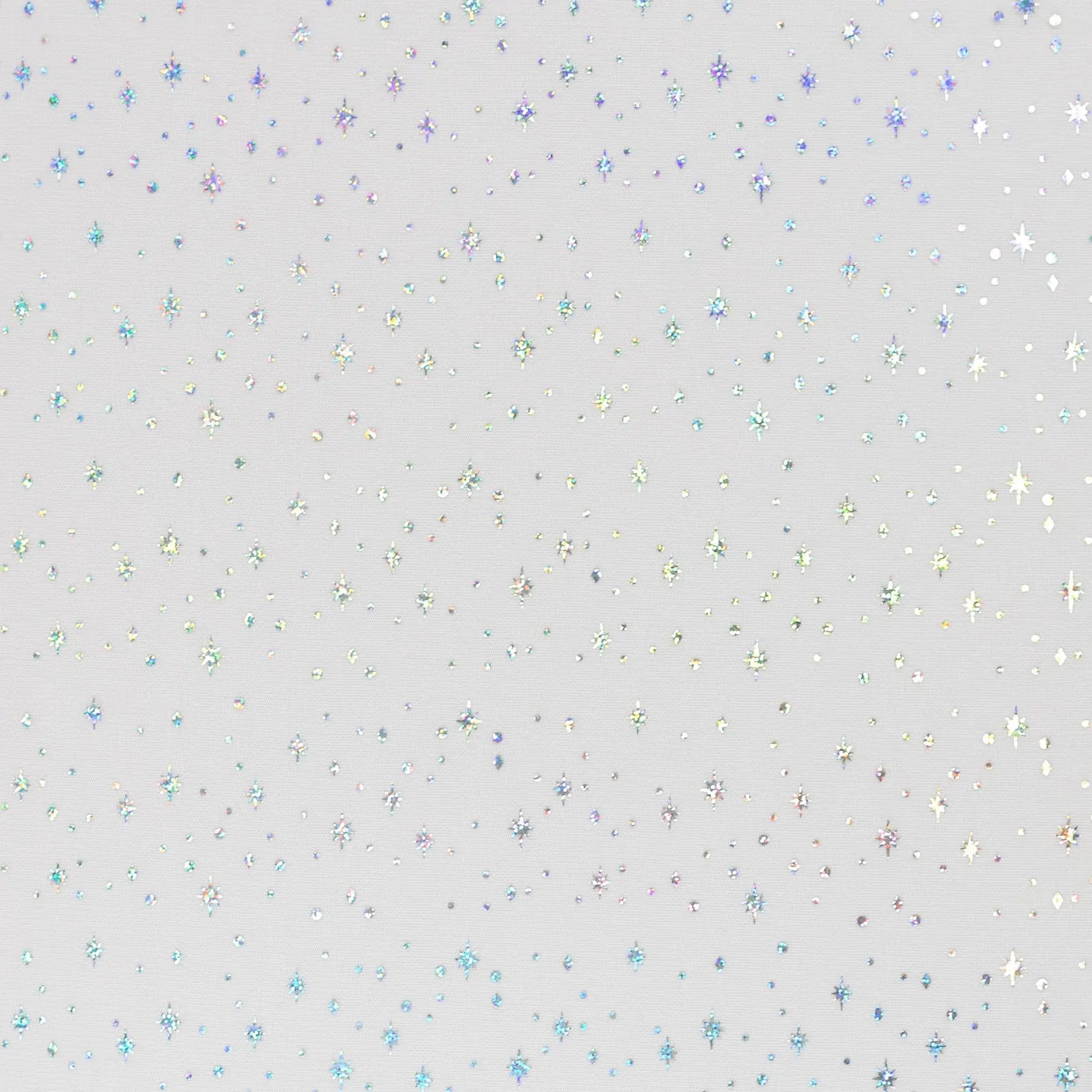 Tüll - Strass weiß (Meterware ab 0.50m)