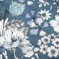 Canvas - Jeans Blumen (Meterware ab 0.50m)