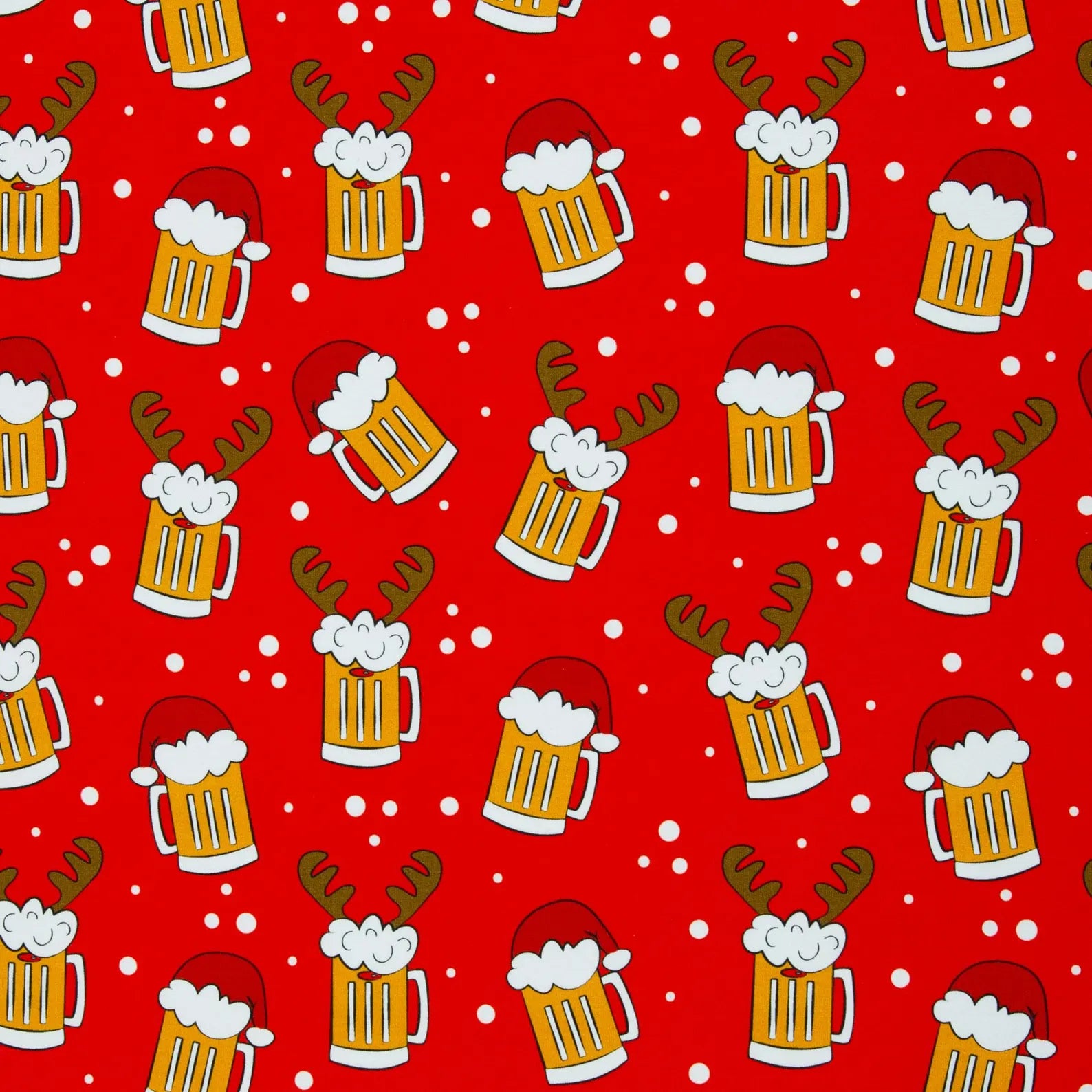 Sweat Stoff - Weihnachtsbier (Holly) (Meterware ab 0.50m)