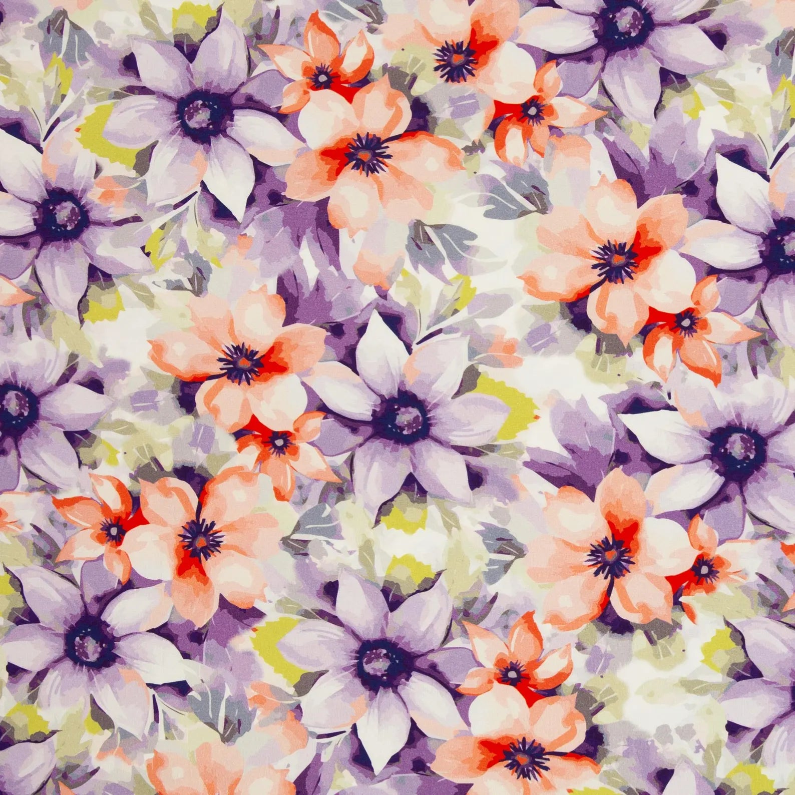 Jersey Stoff - Flora (Meterware ab 0.50m)