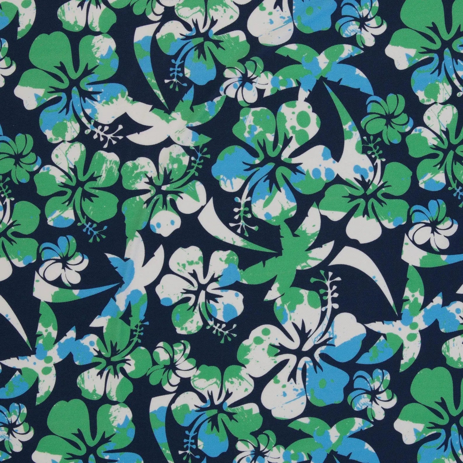 Piqué Jersey Stoff - Flowers Malta (Meterware ab 0.50m)