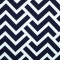Canvas - Dekostoff - Zickzack Mona Dunkelblau (Meterware ab 0.50m)