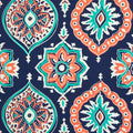 Viskose Webware - Ornamente Vintage Donna (Meterware ab 0.50m)