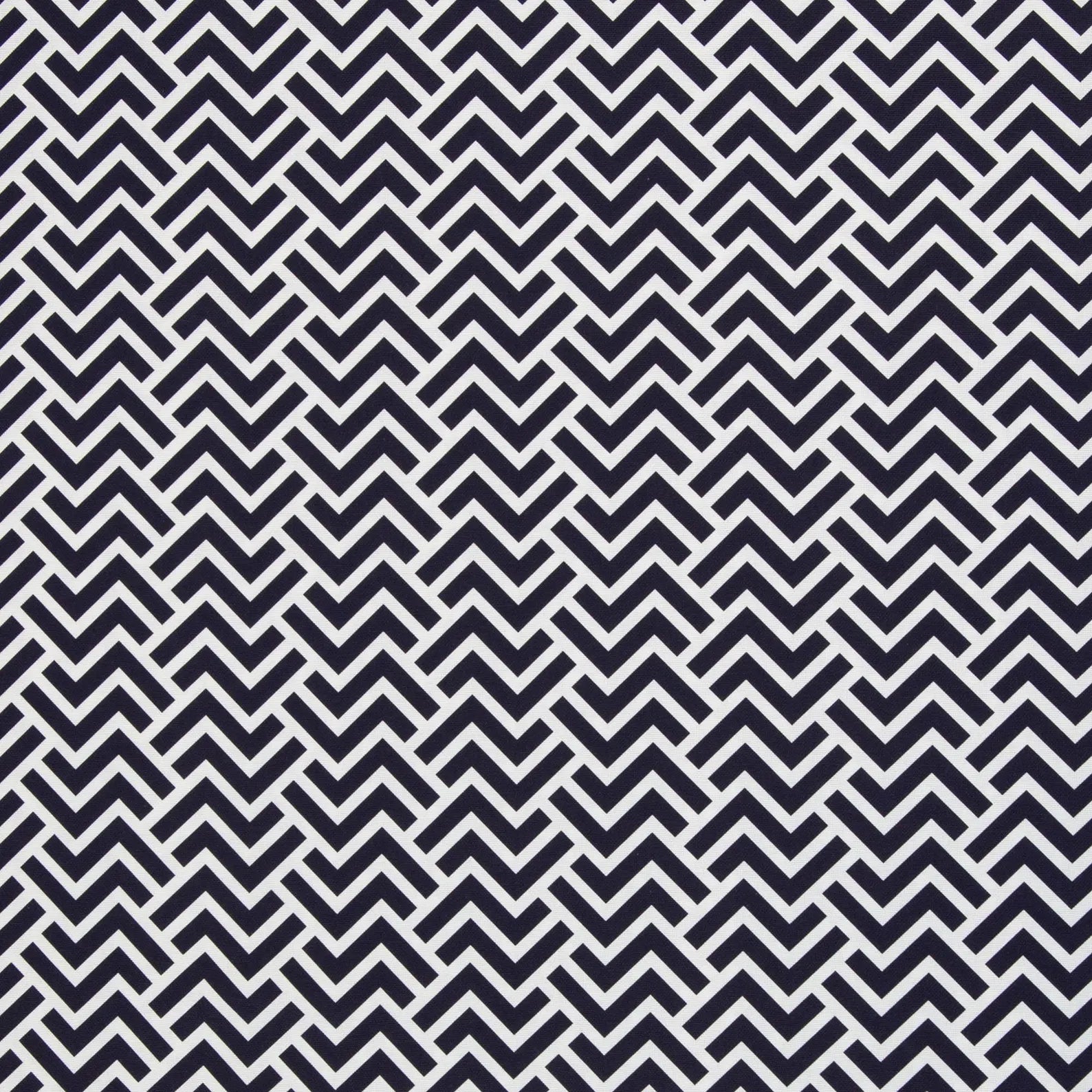 Canvas - Dekostoff - Zickzack Mona Dunkelblau (Meterware ab 0.50m)