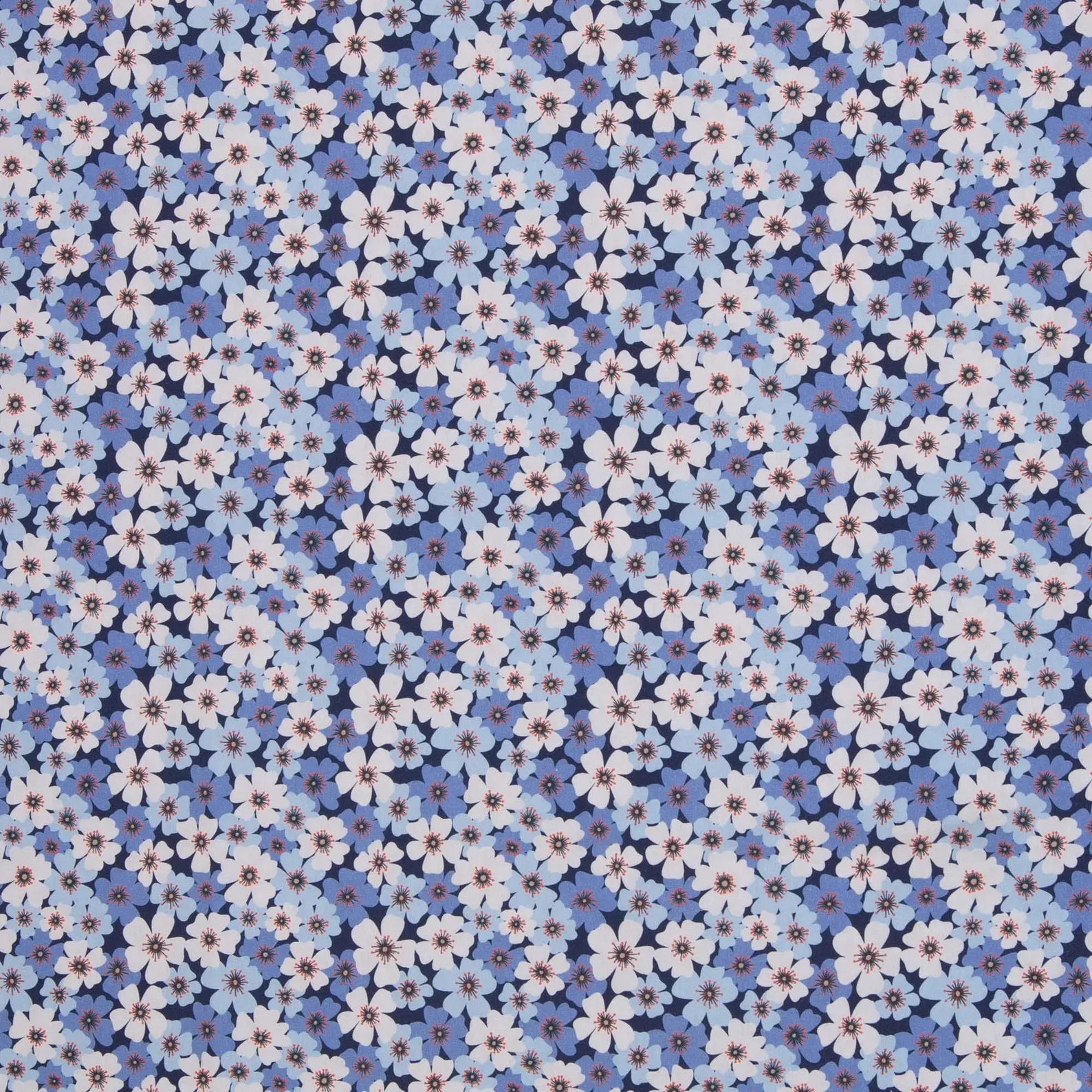 Baumwoll Webware - Blümchen Lilly (Meterware ab 0.50m)