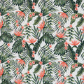 Jersey Stoff - Tropical Summer - Weiß (Meterware ab 0.50m)
