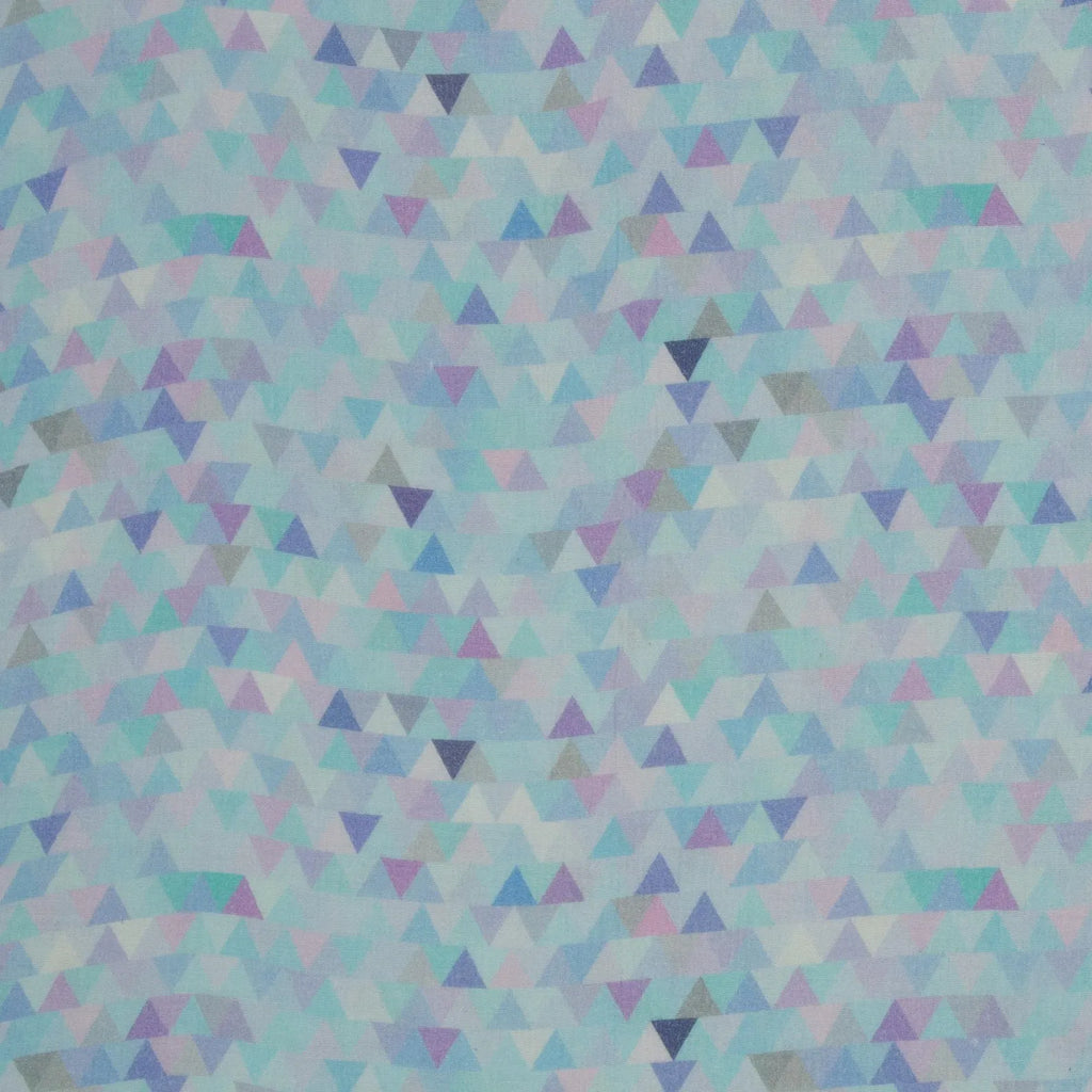 Musselin Stoff - Geo blau (Thea) (Meterware ab 0.50m)