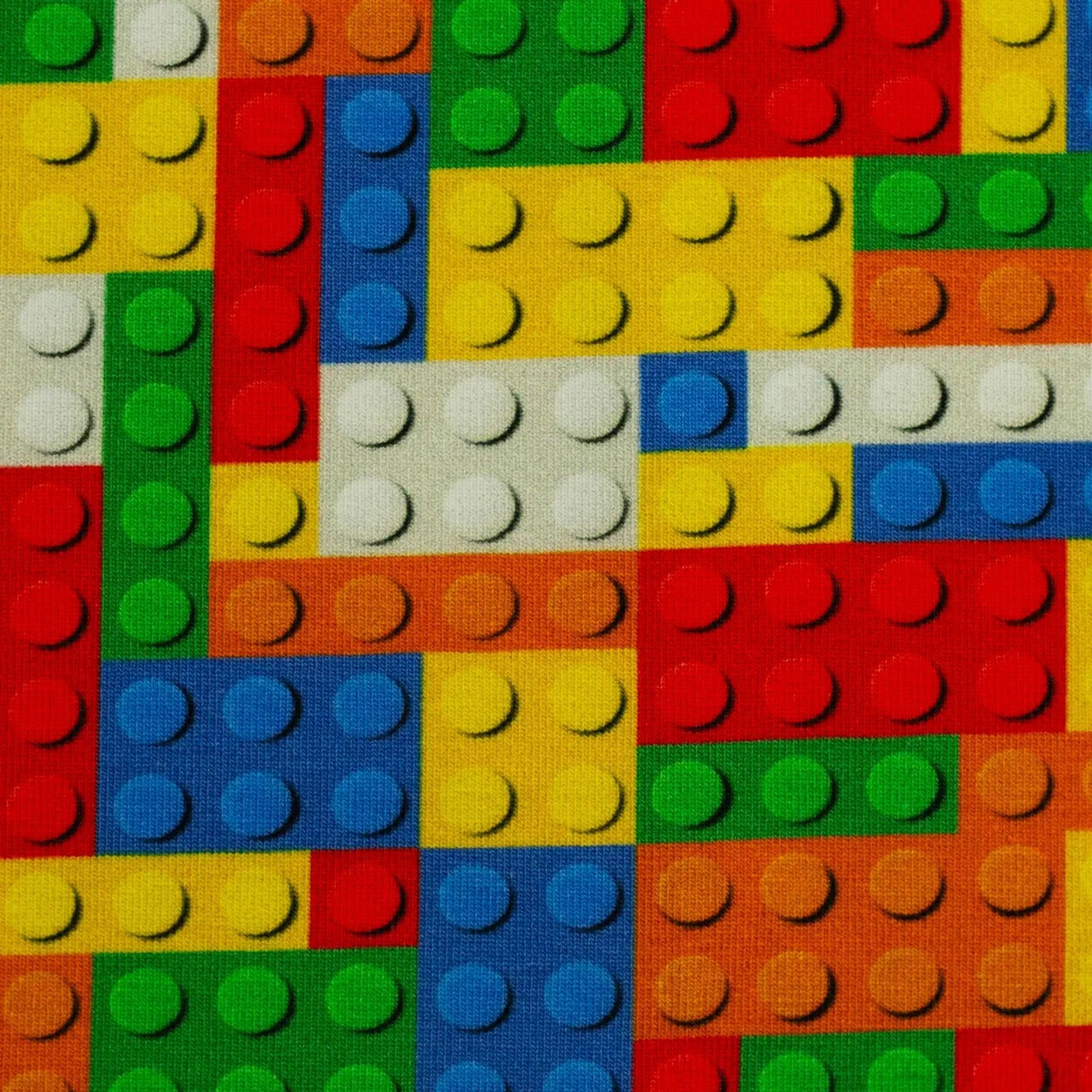 Jersey Stoff - Lego, Bausteine (Elias) (Meterware ab 0.50m)