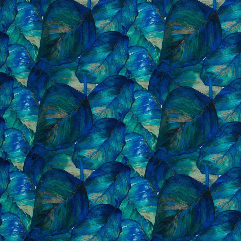 Jersey Stoff - Blue Flowers (Elias) (Meterware ab 0.50m)