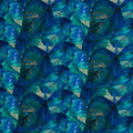 Jersey Stoff - Blue Flowers (Elias) (Meterware ab 0.50m)