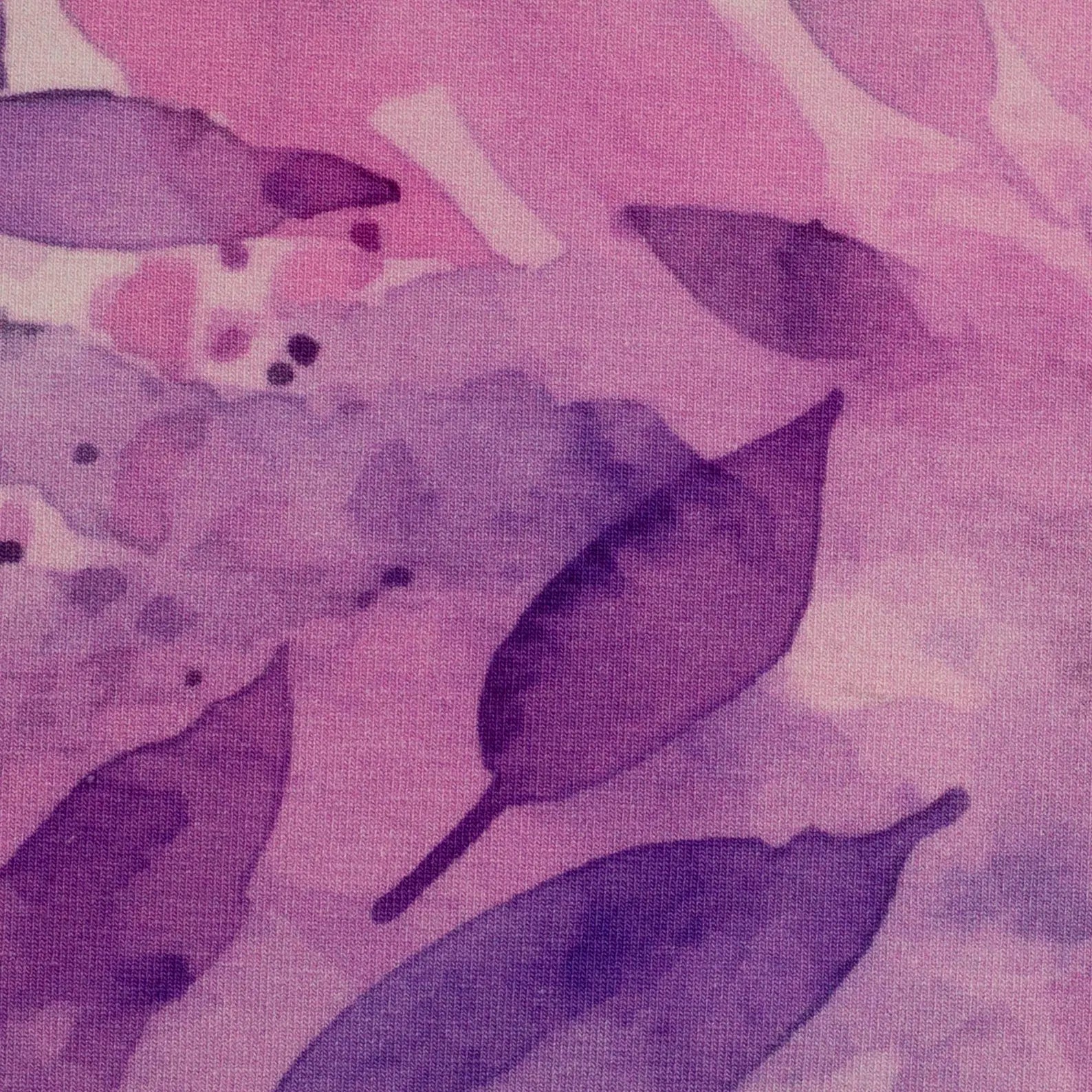 Jersey Stoff - Pink Flowers (Elias) (Meterware ab 0.50m)