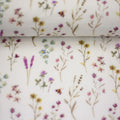 Musselin Stoff (glatt) - Blumen/Spring/Bienchen (Meterware ab 0.50m)