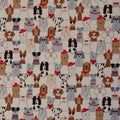 Canvas - Dekostoff - Dogs Hunde - Linde (Meterware ab 0.50m)