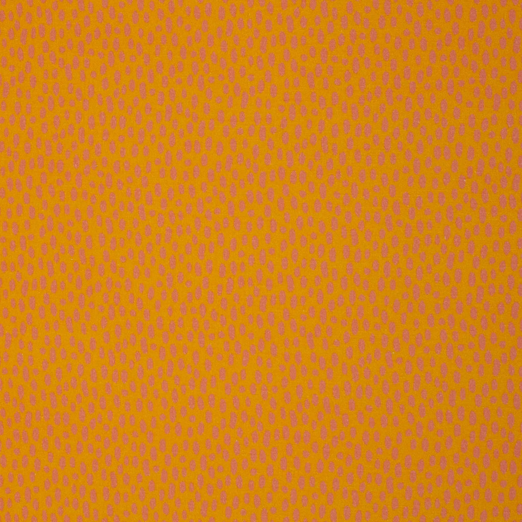 Musselin Stoff (glatt) - Yellow/Orange Dots - Punkte (Meterware ab 0.50m)