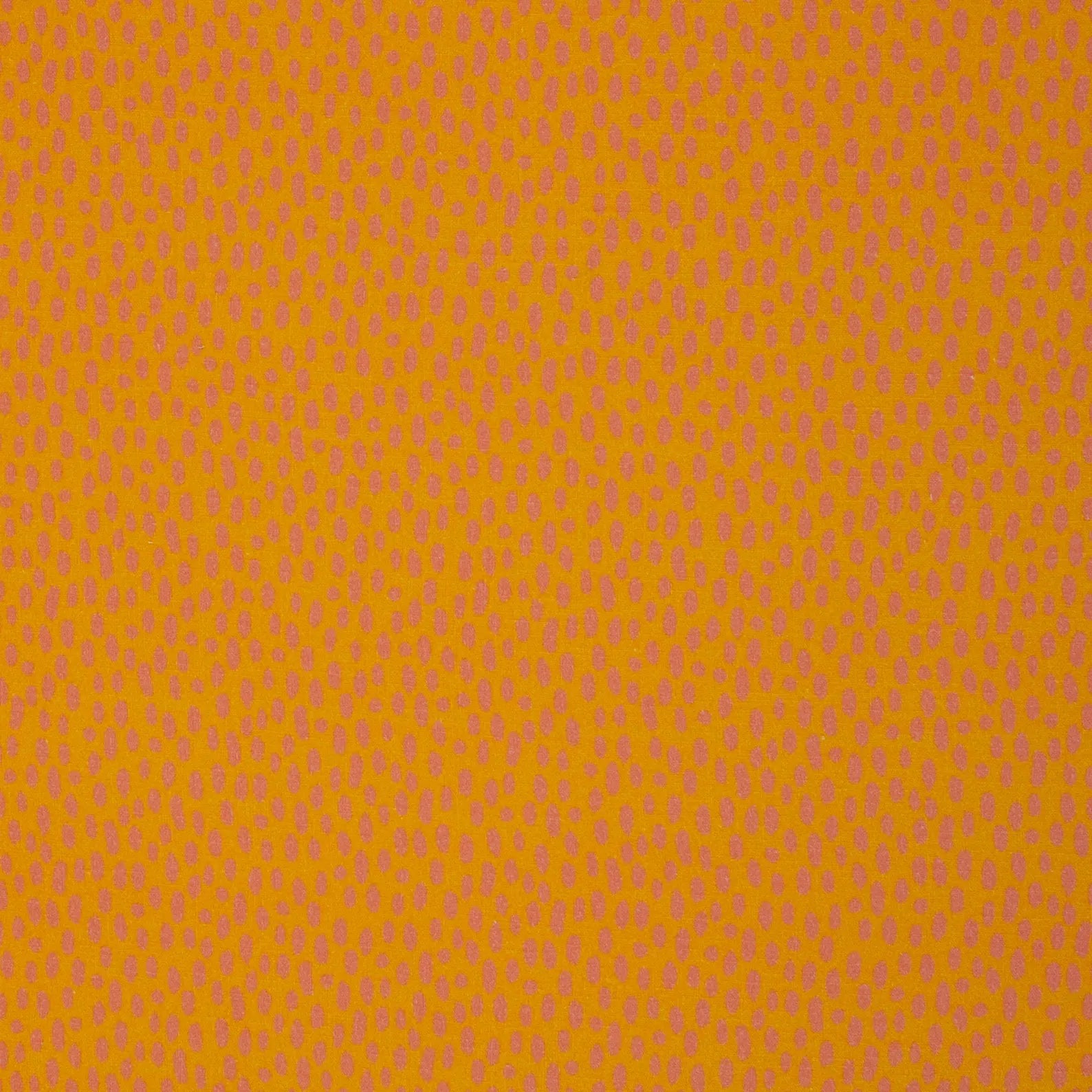 Musselin Stoff (glatt) - Yellow/Orange Dots - Punkte (Meterware ab 0.50m)