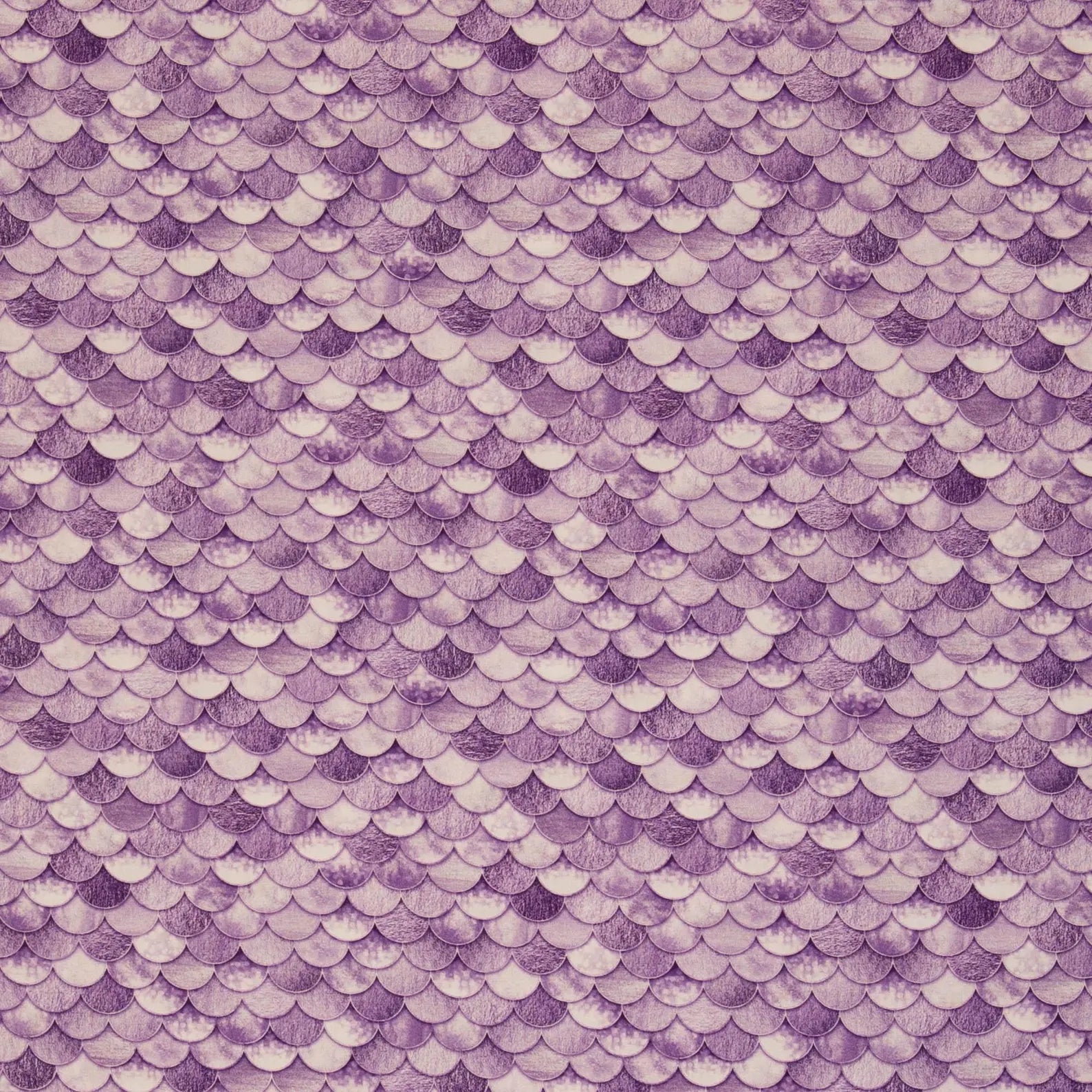 Baumwolle Webware - Mermaid, Schuppen, Schultütenstoff - lila (Meterware ab 0.50m)