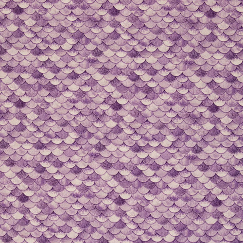 Baumwolle Webware - Mermaid, Schuppen, Schultütenstoff - lila (Meterware ab 0.50m)