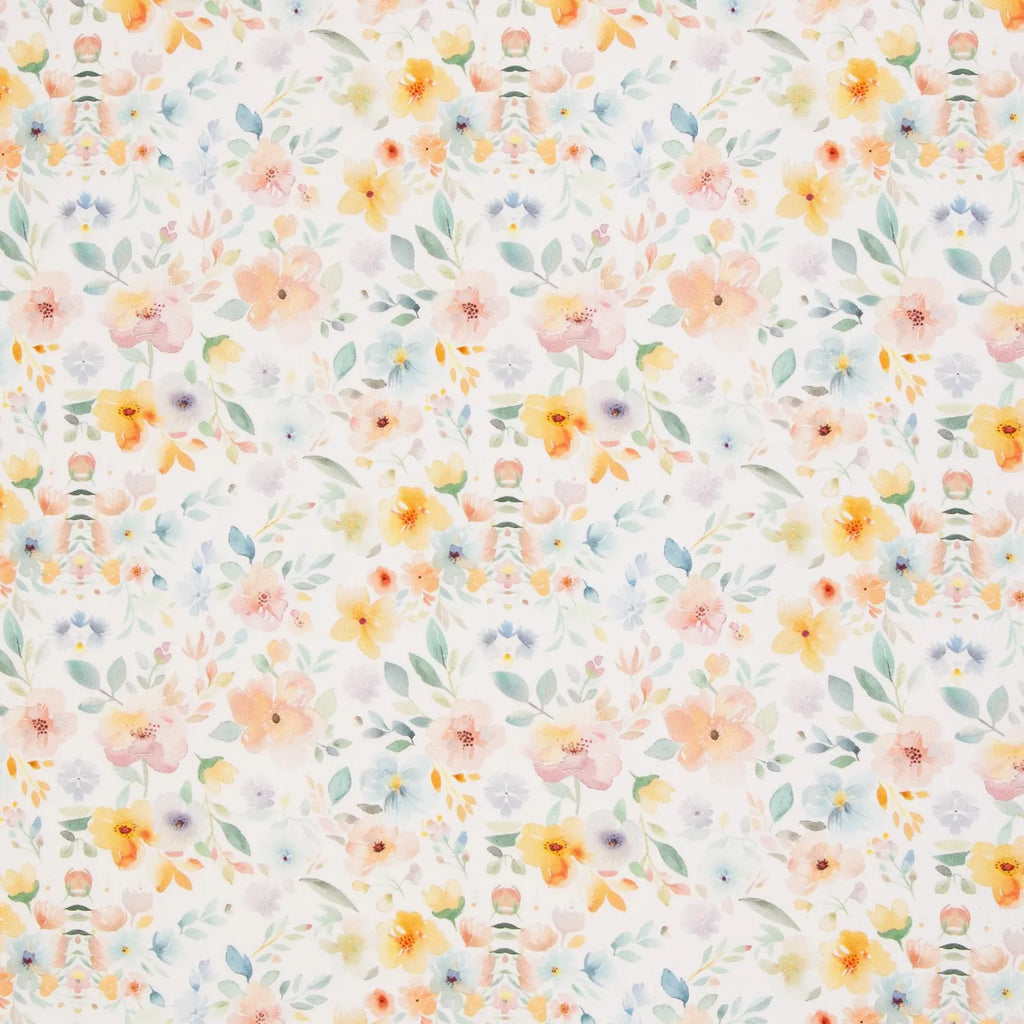 Baumwolle Webware - Blumen Aquarell (Tarrenz) (Meterware ab 0.50m)