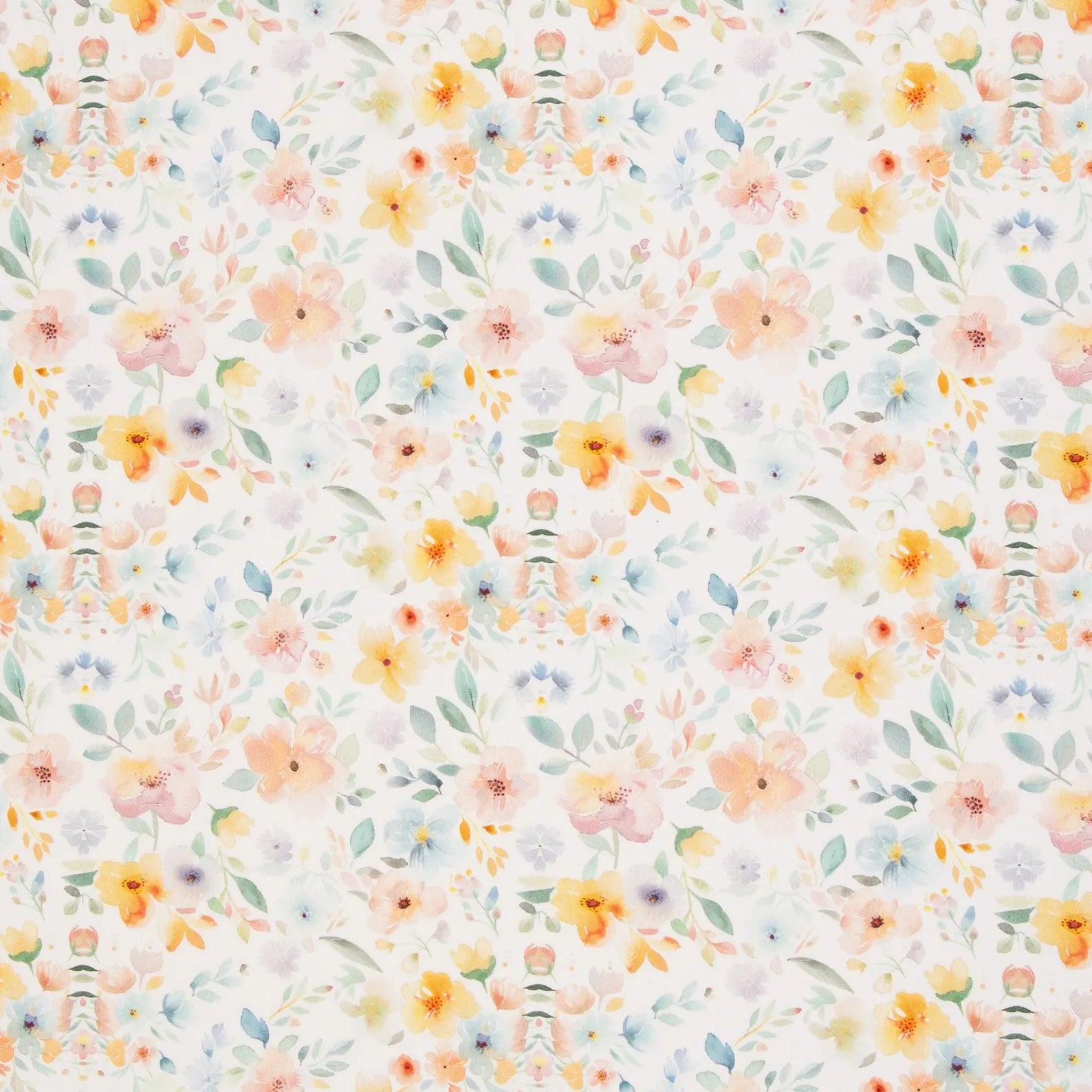 Baumwolle Webware - Blumen Aquarell (Tarrenz) (Meterware ab 0.50m)