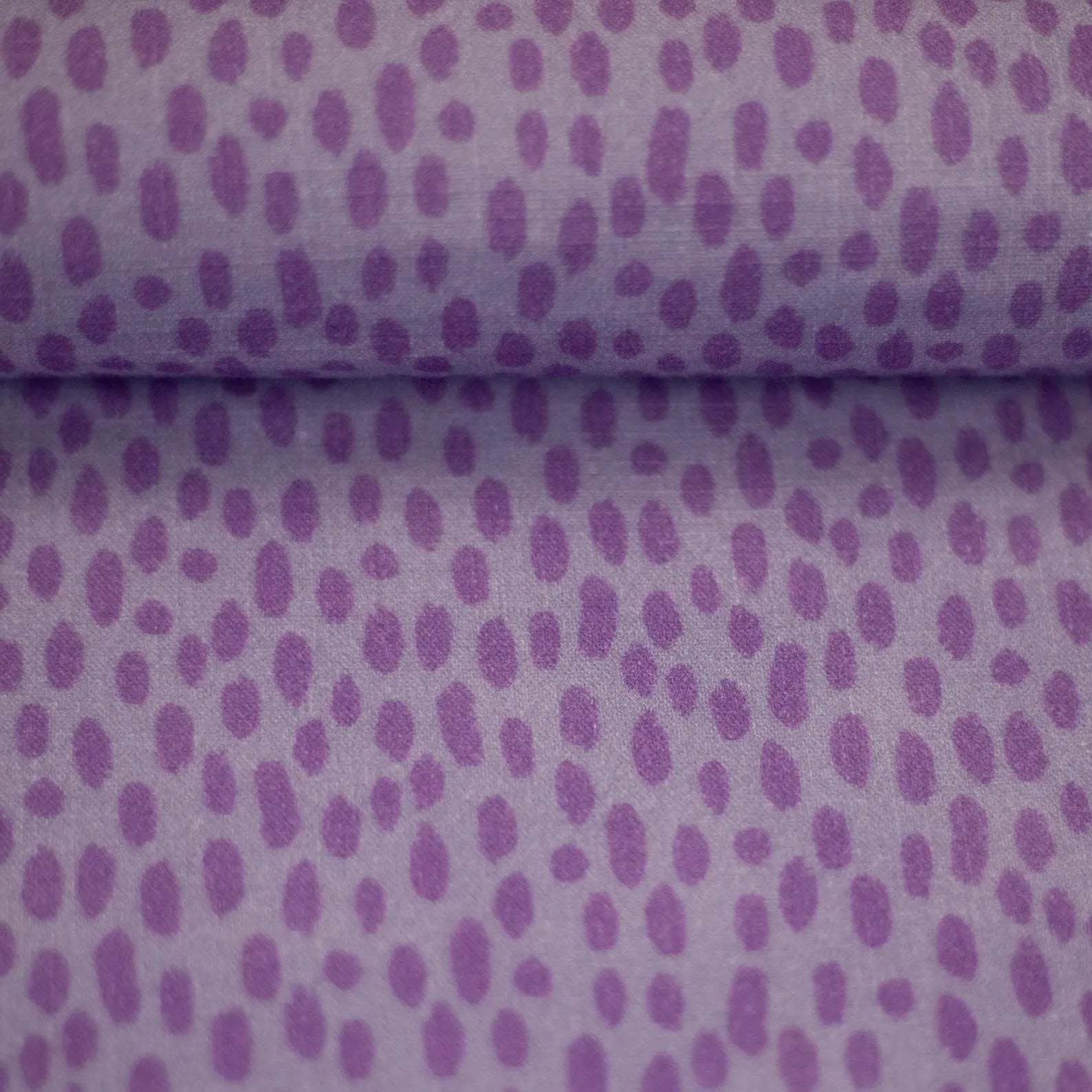 Musselin Stoff (glatt) - Purple Dots - Punkte (Meterware ab 0.50m)
