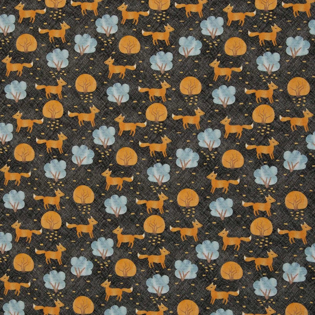 Jersey Stoff - Waldtiere - Finn (Meterware ab 0.50m)
