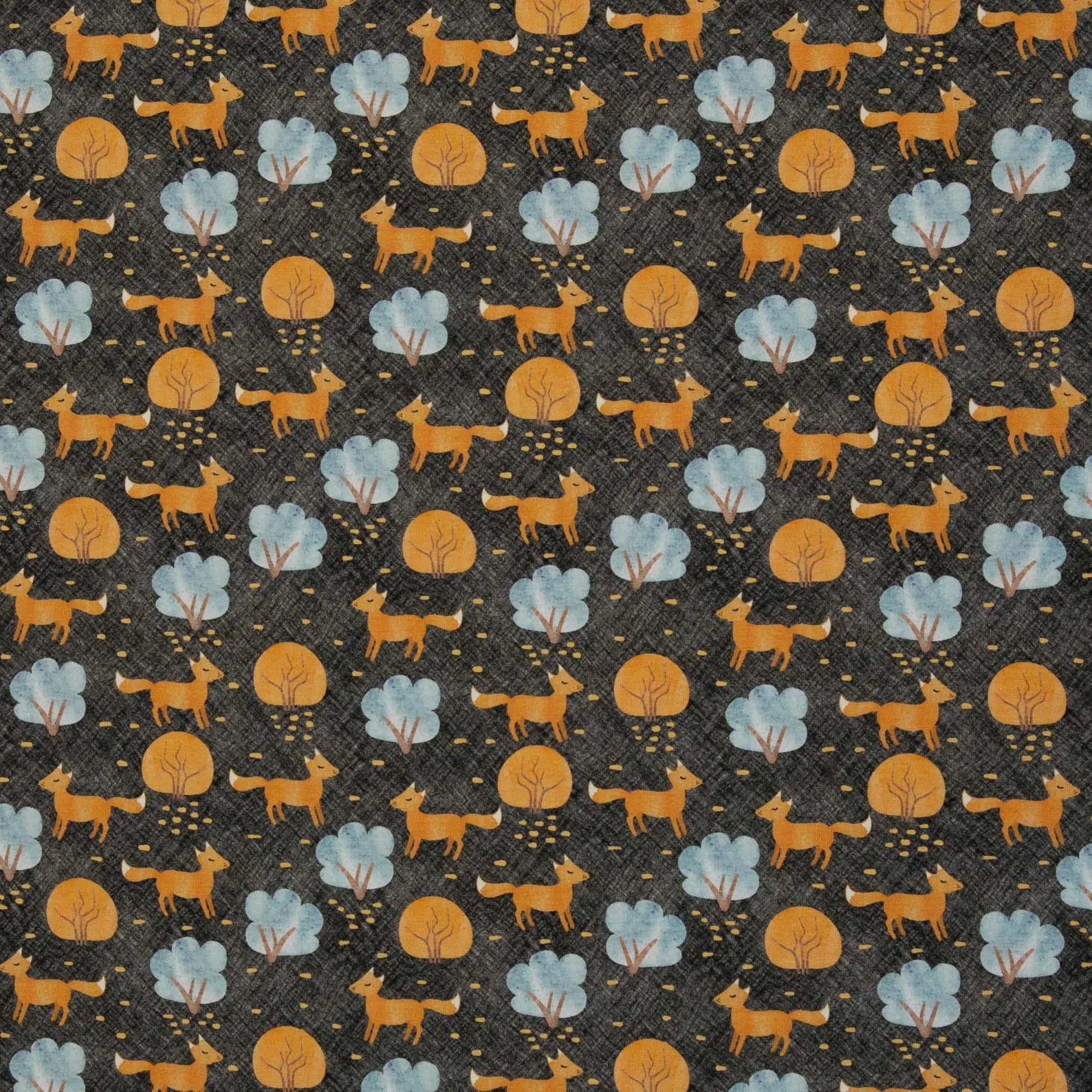 Jersey Stoff - Waldtiere - Finn (Meterware ab 0.50m)