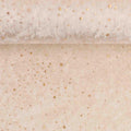 Pannesamt - Creme mit Goldtupfen (Meterware ab 0.50m)