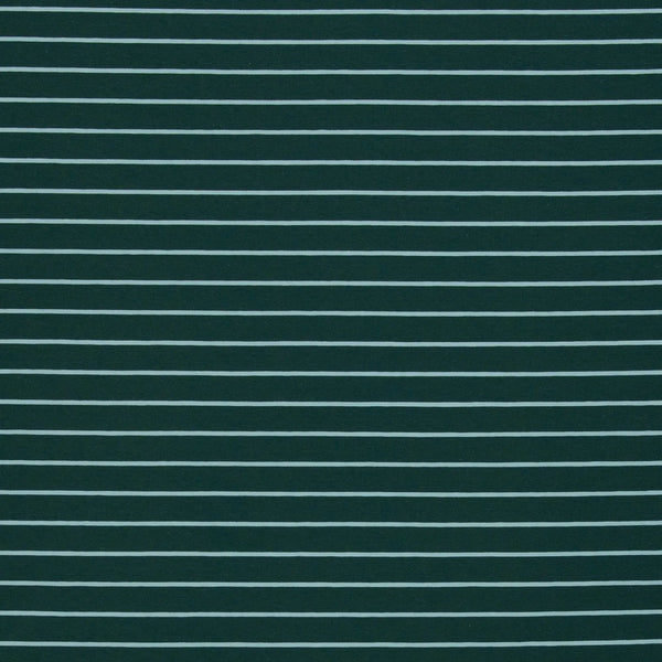 Jersey Stoff - Streifen - Stripes - Isa - Dunkelgrün (Meterware ab 0.50m)