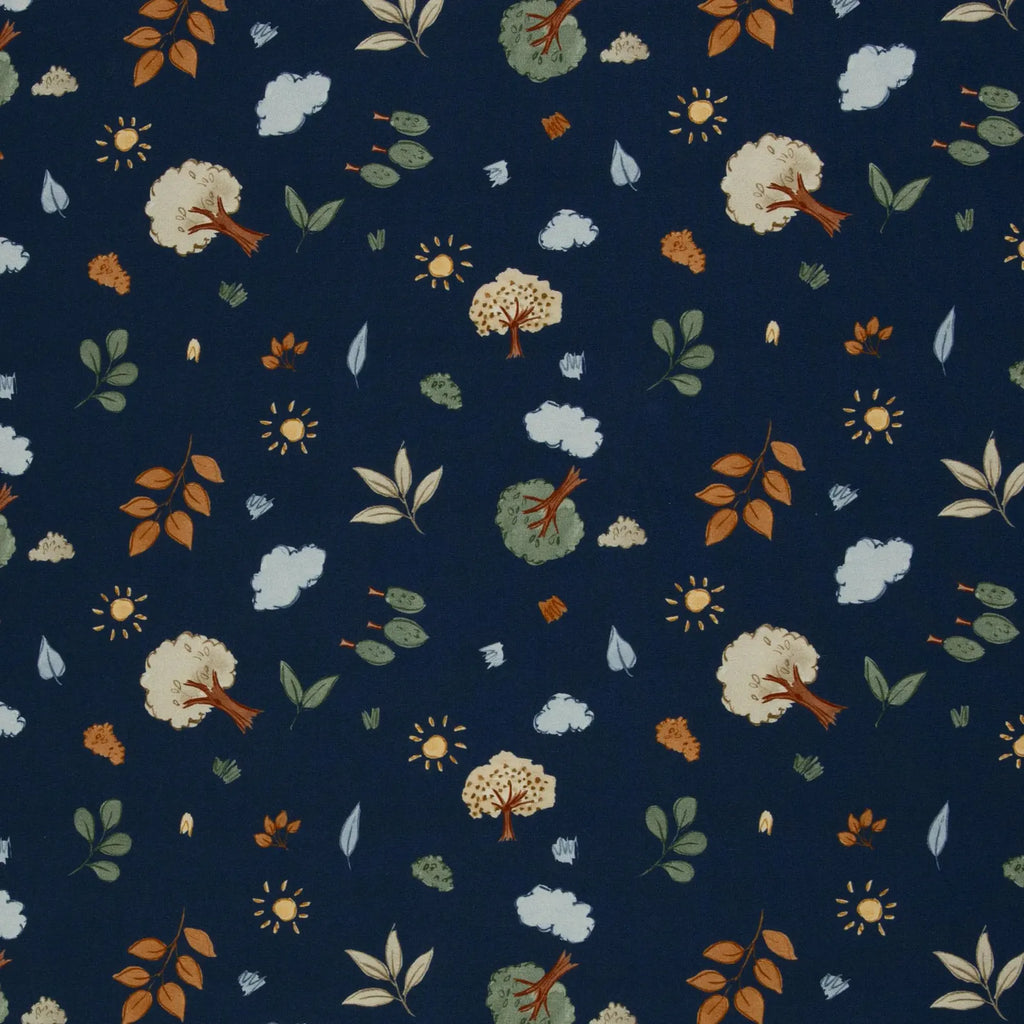 Jersey Stoff - Forest Friends - Wood - Autumn (Meterware ab 0.50m)