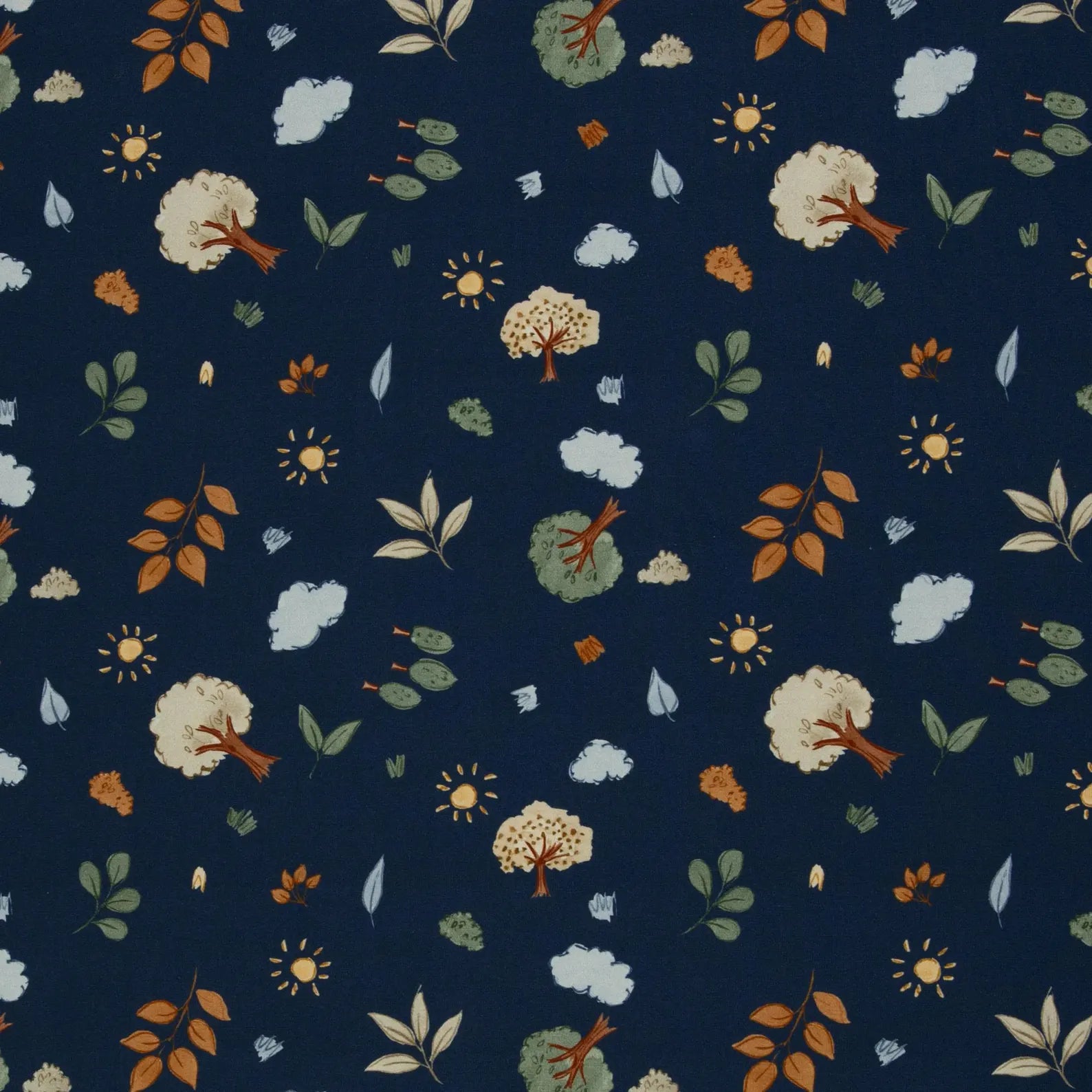 Jersey Stoff - Forest Friends - Wood - Autumn (Meterware ab 0.50m)