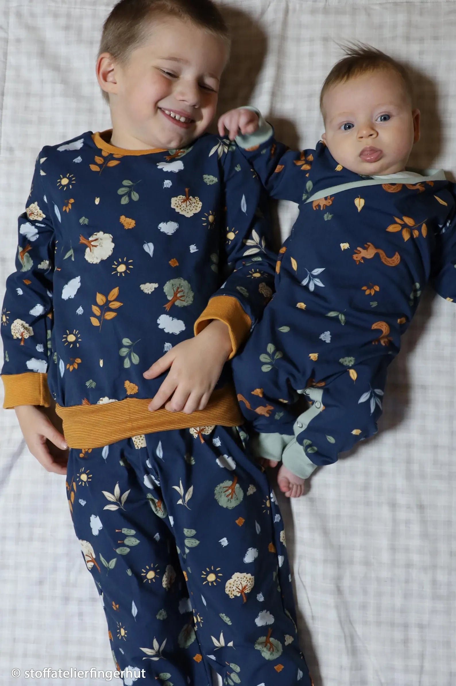 Jersey Stoff - Forest Friends - Wood - Autumn (Meterware ab 0.50m)