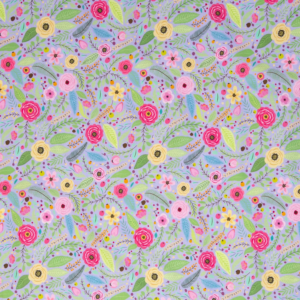 Baumwolle Webware - Frühlingsblumen (Meterware ab 0.50m)