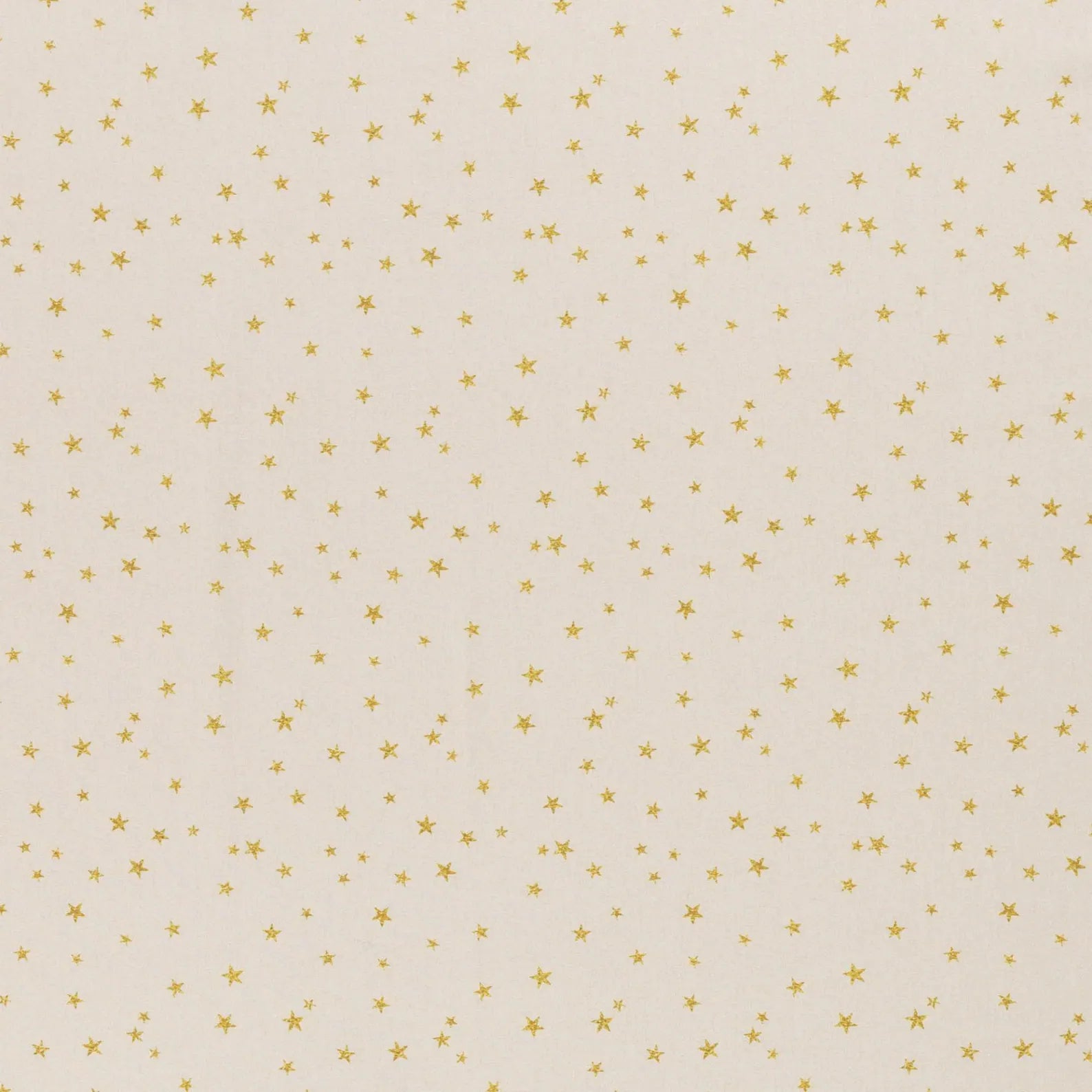 Baumwolle Webware - Sterne gold/weiß - Weihnachten (Meterware ab 0.50m)