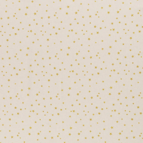 Baumwolle Webware - Sterne gold/weiß - Weihnachten (Meterware ab 0.50m)