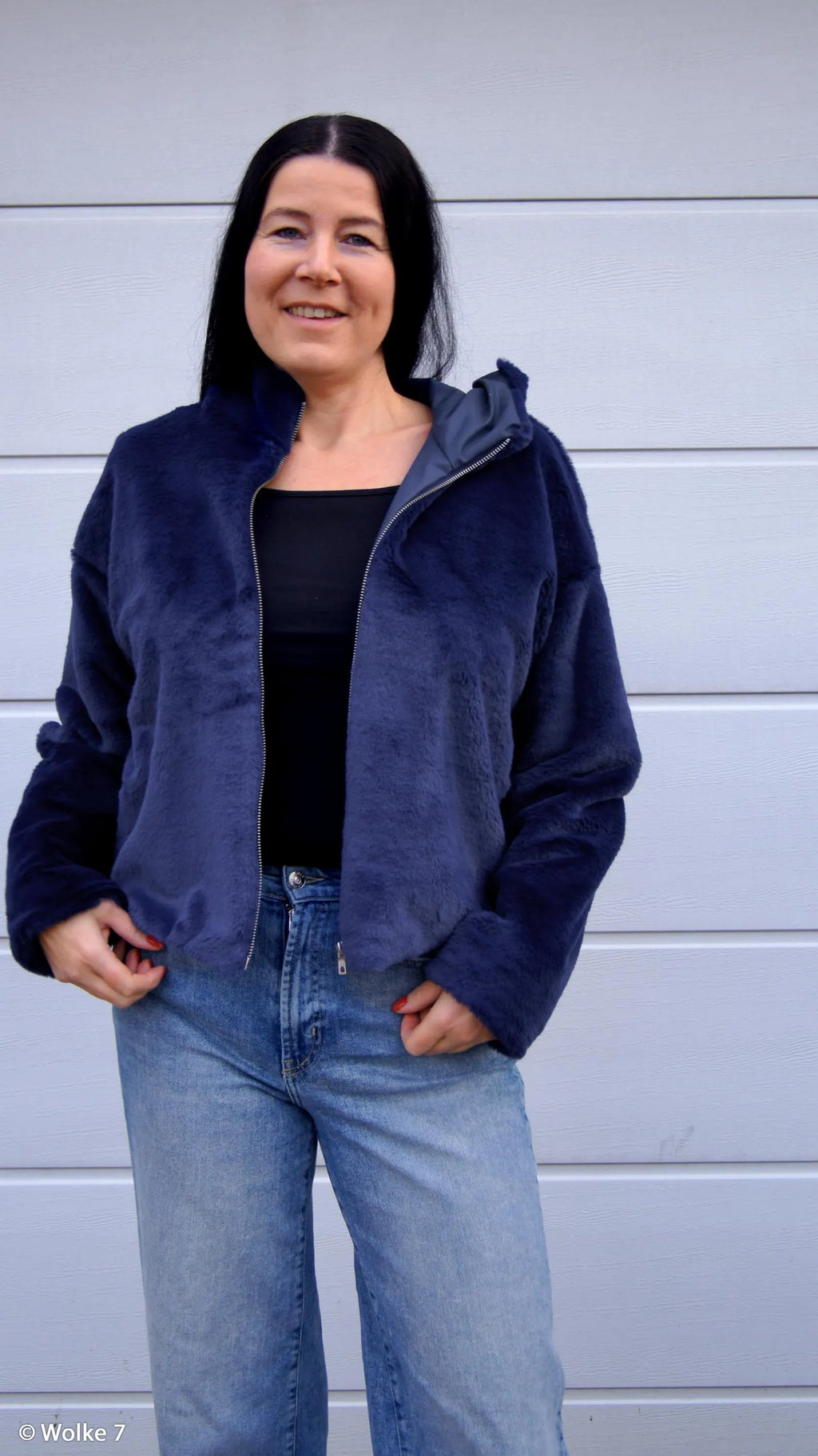 Kunstpelz Kunstfell Helena - Blau (Meterware ab 0.50m)